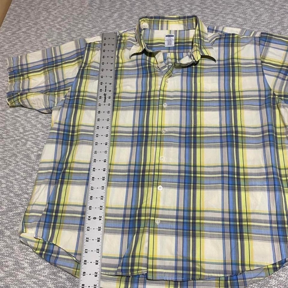 Old Navy multicoloured plaid button up shirt Size XXL. SKU-A465 #plaid